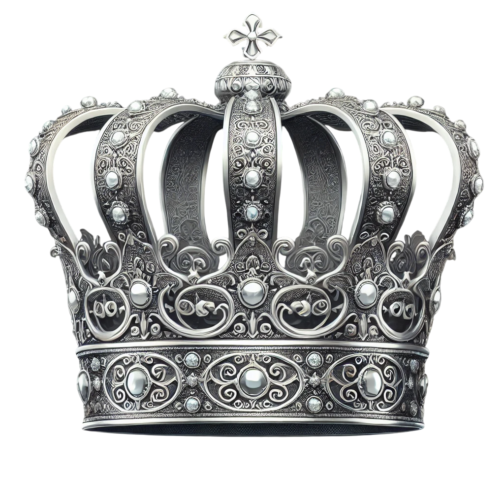 DALL·E 2024-11-27 14.09.20 – A detailed and elegant silver crown with intricate designs and gemstones, rendered on a transparent background. The crown should have a metallic sheen-Photoroom DALL·E 2024-11-27 14.09.20 - A detailed and elegant silver crown with intricate designs and gemstones, rendered on a transparent background. The crown should have a metallic sheen-Photoroom